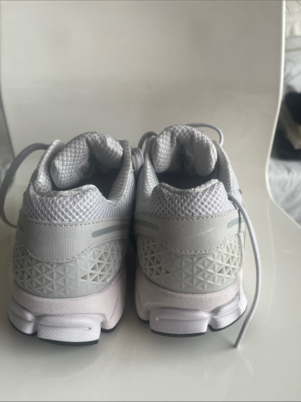 Nike Light Gray and White Vomero 5 Athletic Sneakers - Picture 3 of 6